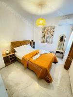 Postel nebo postele na pokoji v ubytování Milos City Center Apt. 32