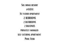 BCV - Private Apartments Dunas Resort 1 & 2 Bedsの見取り図または間取り図