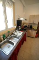 a kitchen with a sink and a counter top at Camping Arbre de Vie in Montagnac