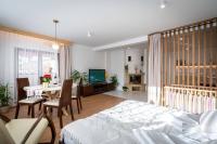 Posteľ alebo postele v izbe v ubytovaní Apartamenty zaSzczyty