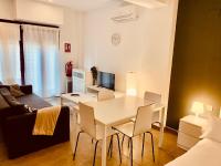 Televízia a/alebo spoločenská miestnosť v ubytovaní Apartamentos Pintor Losada