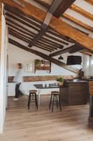 The floor plan of Amazing penthouse with terrace and rooftop in Trastevere