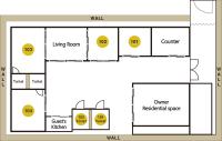 einem Blockdiagramm eines Gebäudes in der Unterkunft Hanok Guesthouse Suni in Seoul