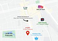 Plán poschodí v ubytovaní Studio paisible avec jardin - Tours centre