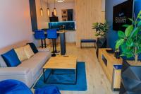 Posedenie v ubytovaní APARTAMENT ELEGANCE BLUE w Let's Sea Basen&SPA