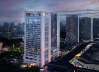 廈門市にあるLangham Place Xiamenの高い白い建物