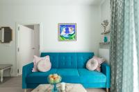 Posezení v ubytování Apartament Wenecja Błękitna - Młyn Maria - Art Apartments