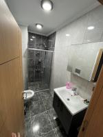 A bathroom at White House Apart