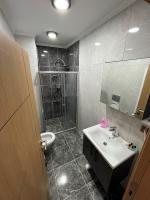 A bathroom at White House Apart