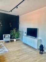 Telewizja i/lub zestaw kina domowego w obiekcie Jan III Sobieski - Luksusowy apartament L z darmowym prywatnym parkingiem