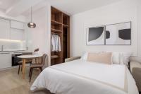 Posteľ alebo postele v izbe v ubytovaní Studio apartments in center of Opatija