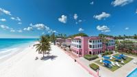 クライストチャーチにあるSouthern Palms Beach Clubのリゾートのビーチの空中の景色を望めます。