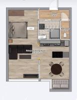 Kuchyňa alebo kuchynka v ubytovaní Appartement de 50m2 à 2 pas du port et plage!