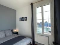 Posteľ alebo postele v izbe v ubytovaní "L'amarrage" 2 chambres Perret Pleine Vue Mer