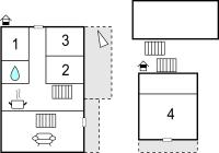 Půdorys ubytování Four-Bedroom Holiday Home In Skjeberg