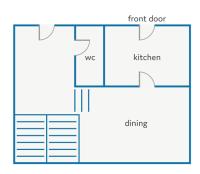 The floor plan of Villa Buena Vista by Villa Plus