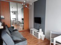 Televízia a/alebo spoločenská miestnosť v ubytovaní Jelitkowo Beach Apartment