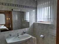 Koupelna v ubytov&aacute;n&iacute; Gasthof Pension Traube