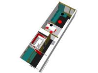 Plan piętra w obiekcie Studio rénové, Ski aux pieds, Balcon Sud, Arc 1800 - FR-1-346-352