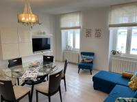Televízia a/alebo spoločenská miestnosť v ubytovaní Apartman Priko 63A