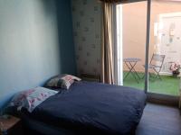 Łóżko lub łóżka w pokoju w obiekcie Séjour Valras-Plage T3 Vue sur Mer - 50m centre et mer