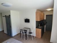 Kuchyň nebo kuchyňský kout v ubytování Apartmány ČERNÝ KOHOUT