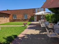 A garden outside Albergue Santa Ana