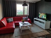 Televízia a/alebo spoločenská miestnosť v ubytovaní Apartament Wyszyńskiego Szczecin Polska