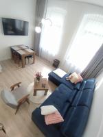 Televízia a/alebo spoločenská miestnosť v ubytovaní Apartament FANABERIA Lądek Zdrój