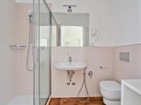 A bathroom at The river corner