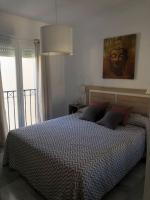 Posteľ alebo postele v izbe v ubytovaní Encantador apartamento residencial con piscina