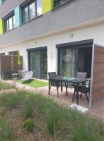 Vonkajšia záhrada v ubytovaní Juventus Apartman