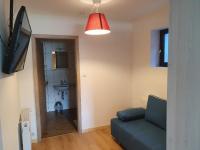Televízia a/alebo spoločenská miestnosť v ubytovaní Apartment Haus Starfach