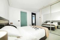 Postel nebo postele na pokoji v ubytování Espanhouse Diamante apartment