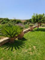 A garden outside Olivar Suites
