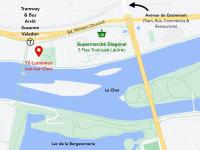 Plán poschodí v ubytovaní T2 lumineux vue sur Cher, 8mn Gare & centre