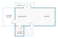 The floor plan of Villa Nikos Olivestone by Villa Plus