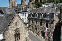 an aerial view of an old city with buildings at Contes à Rebours - Chambres d&#39;hôtes in Morlaix