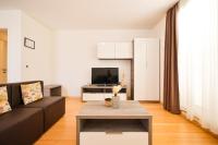 Televízia a/alebo spoločenská miestnosť v ubytovaní Dok Apartment