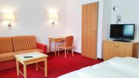 Telewizja i/lub zestaw kina domowego w obiekcie Das Wismeyer - Skihotel an der Plattenkarbahn