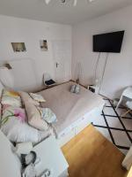 Televízia a/alebo spoločenská miestnosť v ubytovaní Apartament Francuska Pokoje Rooms