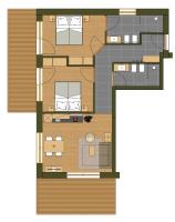 Plán poschodí v ubytovaní Oberzerod Apartments