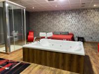 A bathroom at Motel Los Abedules