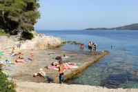a group of people on a beach in the water at Apartments with a parking space Bozava, Dugi otok - 8124 in Božava