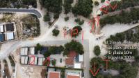 an aerial view of a house with red markings at Mobile Home Sea Shell Šime, Drage in Drage
