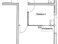 a floor plan of a bathroom with a toilet at Appartement Bagnères-de-Luchon, 3 pièces, 6 personnes - FR-1-313-125 in Luchon