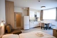 Kuchyň nebo kuchyňský kout v ubytování Hotel Jirinka