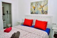 Posteľ alebo postele v izbe v ubytovaní Sehr schöne Ferienwohnung auf Portocolom, Mallorca