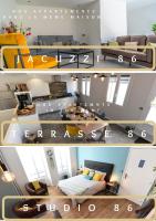 Kuchyňa alebo kuchynka v ubytovaní Jacuzzi Terrasse 86 - Terrasse & Climatisation - 4 personnes - BnB Epernay