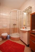 a bathroom with a shower and a toilet and a sink at Apartments with a parking space Sveti Petar, Biograd - 6169 in Sveti Petar